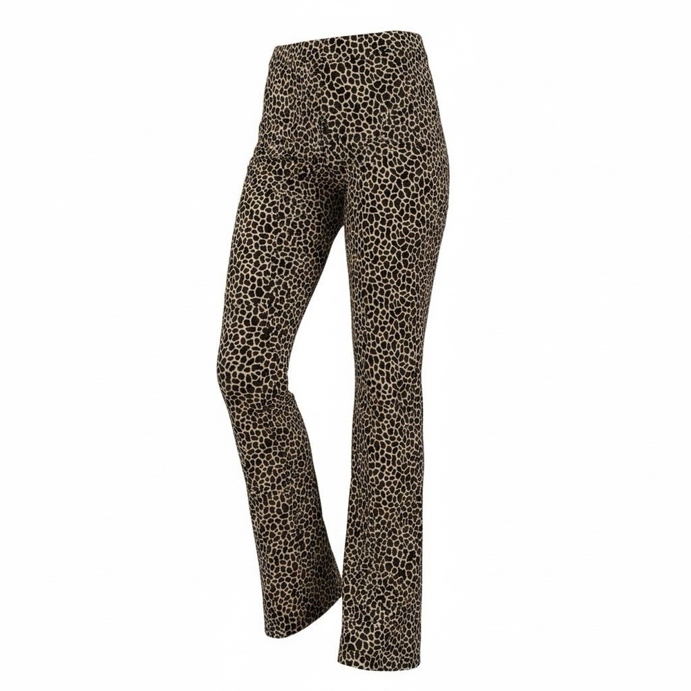 Michael Kors Women Leopard Print Leggings Brown Size S NWT Ankle Length
